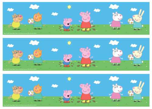 Peppa Pig Edible Cake Strips - Click Image to Close